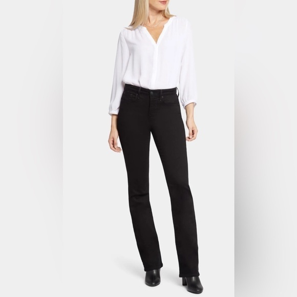 NYDJ BARBARA BOOTCUT BLACK JEANS SIZE 4P NEW - Picture 4 of 7